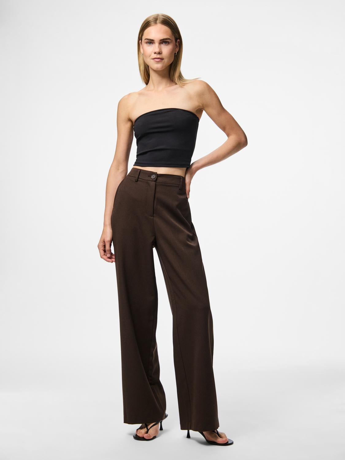 PCKAMIL Trousers - Hot Fudge - VERO MODA & VILA Bergvik